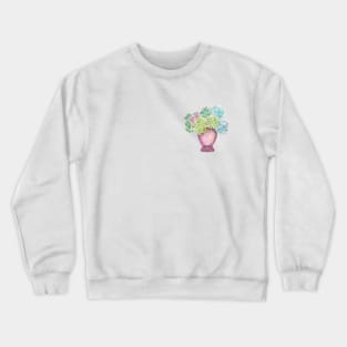 succulent in a pot watercolor Crewneck Sweatshirt